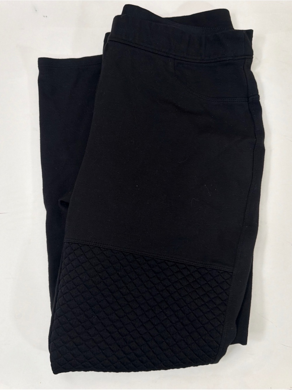 Max Studio Black Quilted-Panel pants